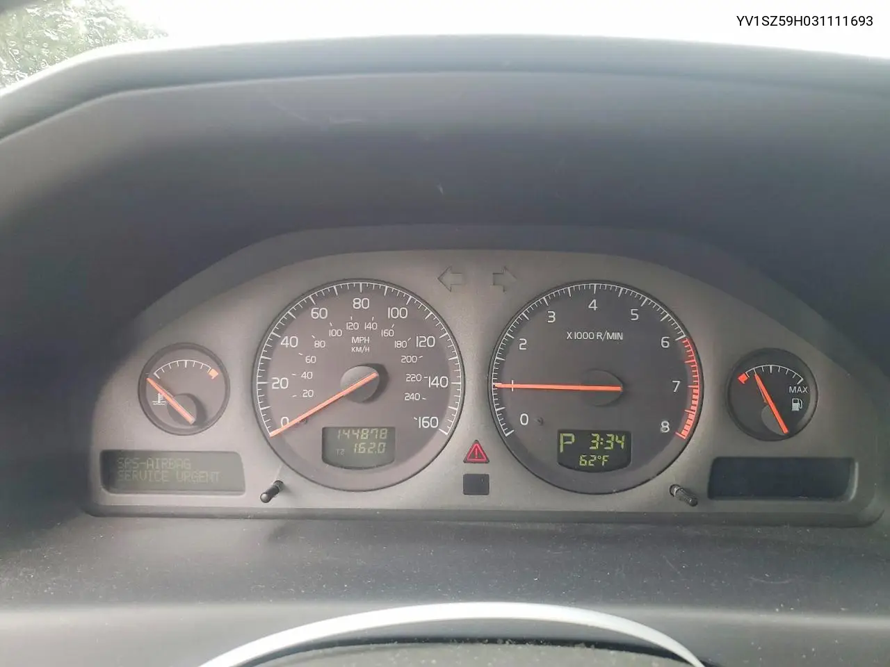 2003 Volvo Xc70 VIN: YV1SZ59H031111693 Lot: 59900076