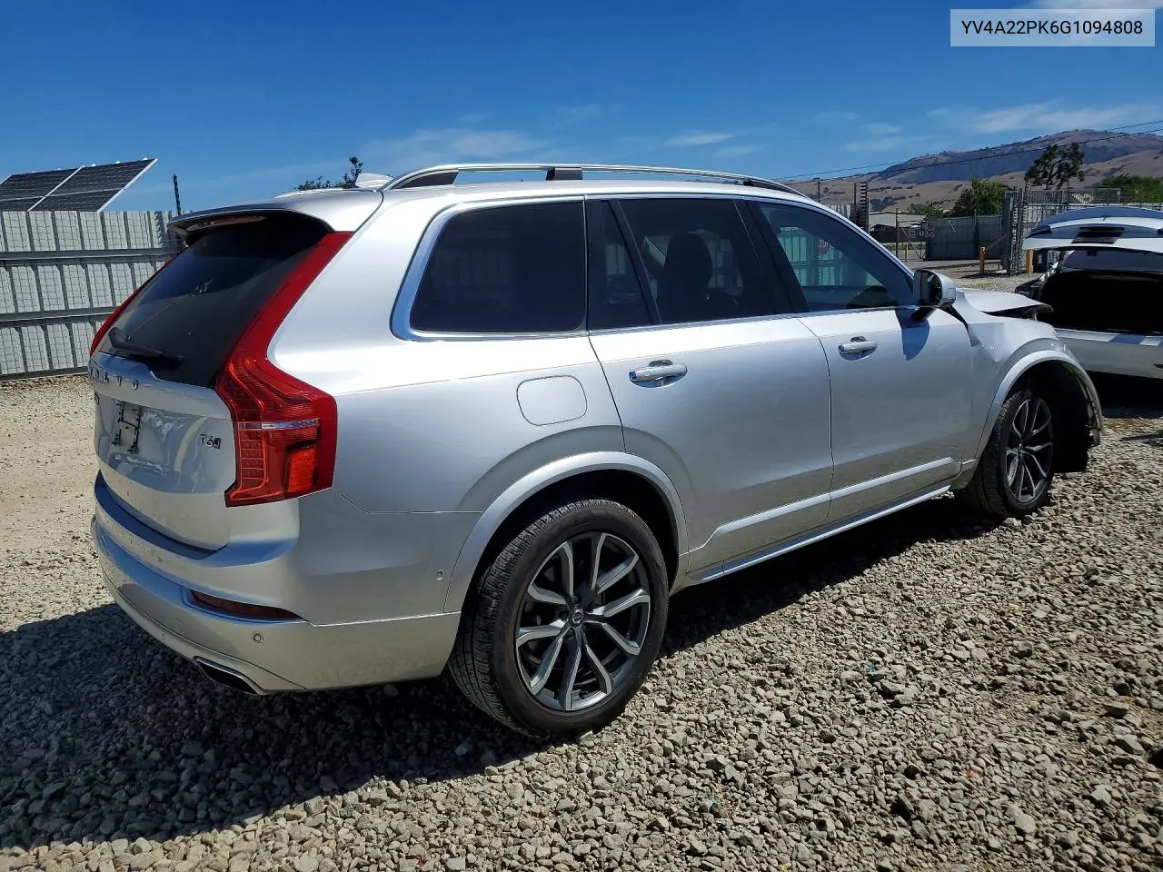 2016 Volvo Xc90 T6 VIN: YV4A22PK6G1094808 Lot: 56700786