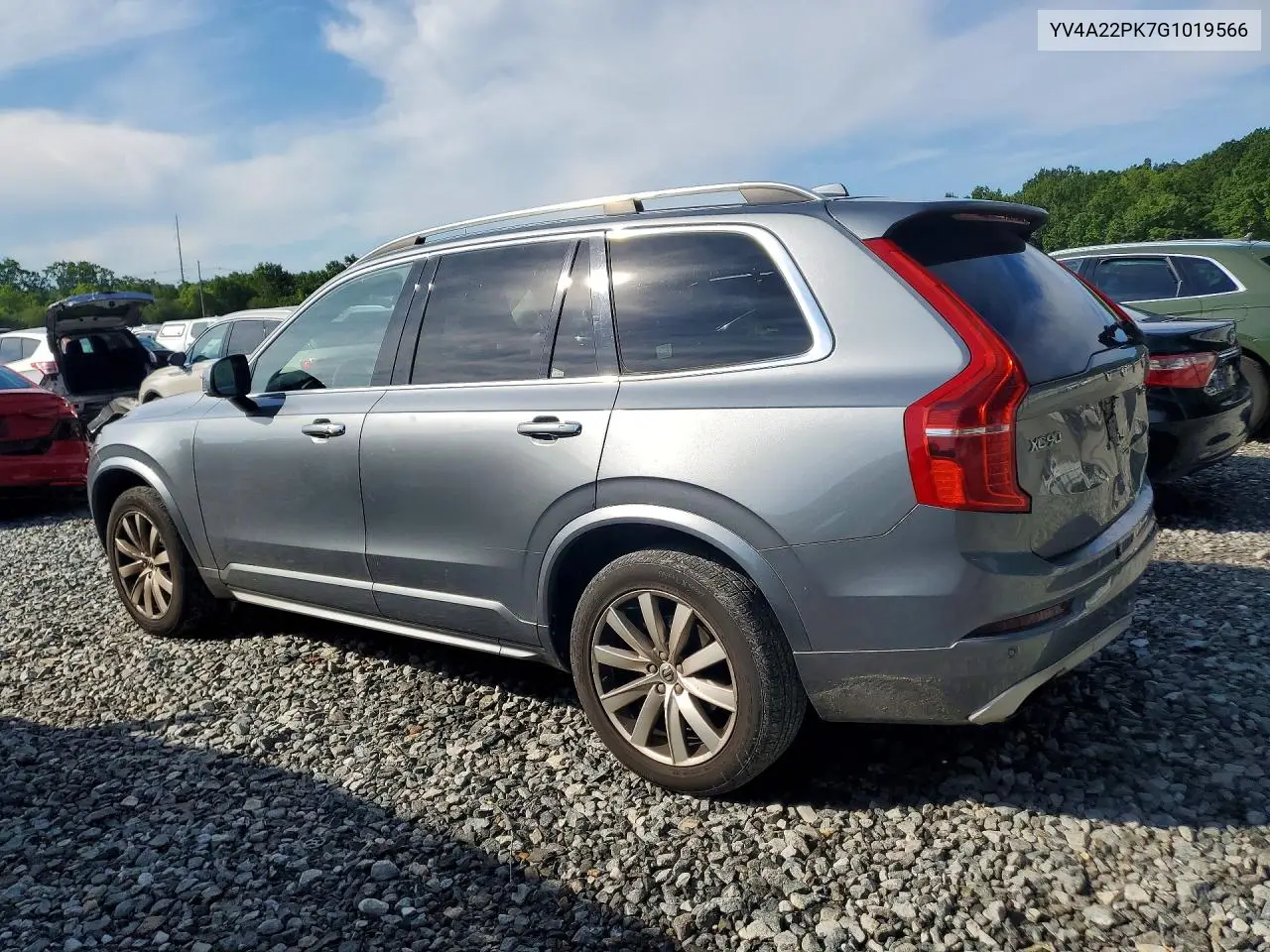 2016 Volvo Xc90 T6 VIN: YV4A22PK7G1019566 Lot: 58417016