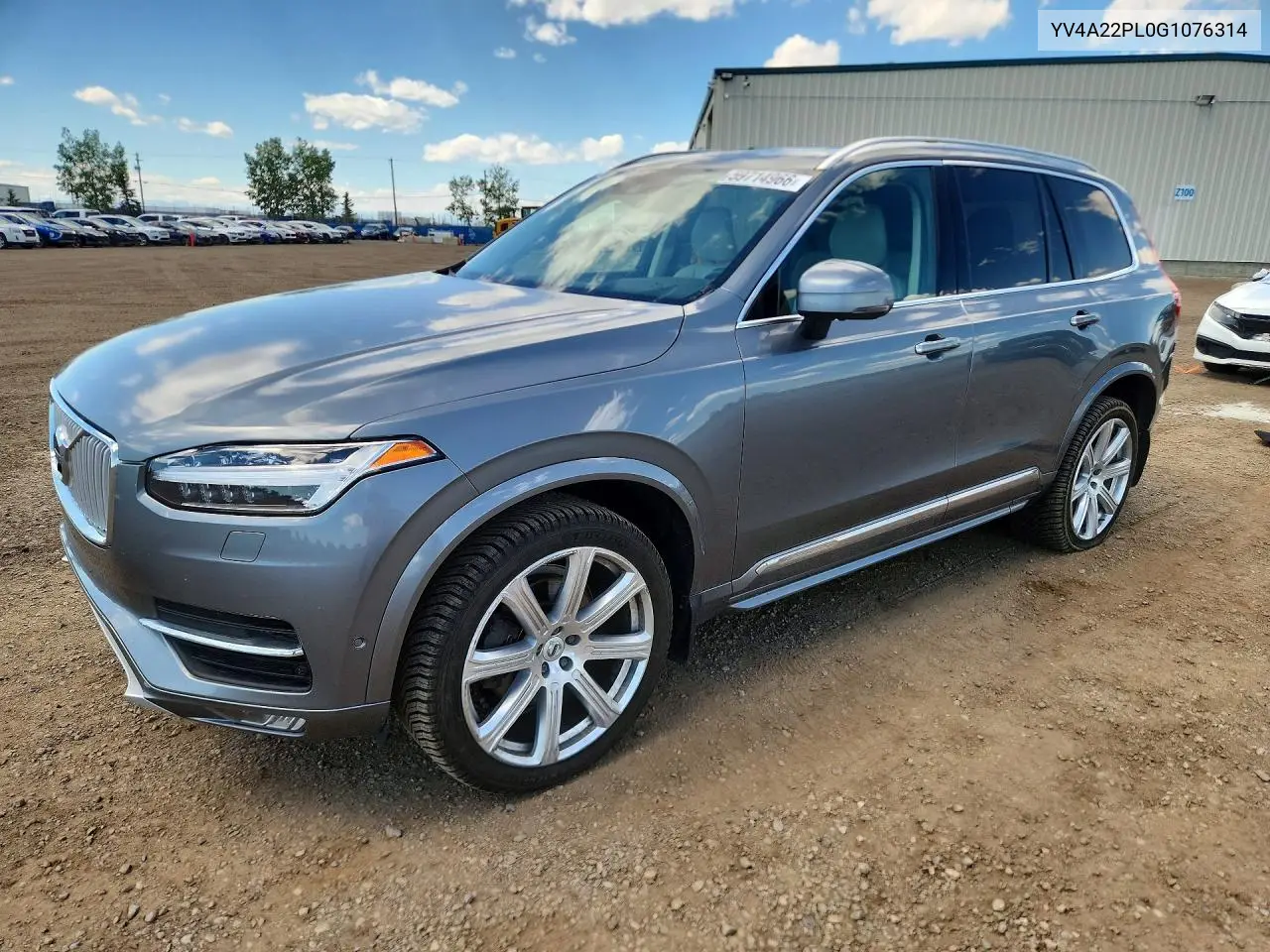 2016 Volvo Xc90 T6 VIN: YV4A22PL0G1076314 Lot: 59714966