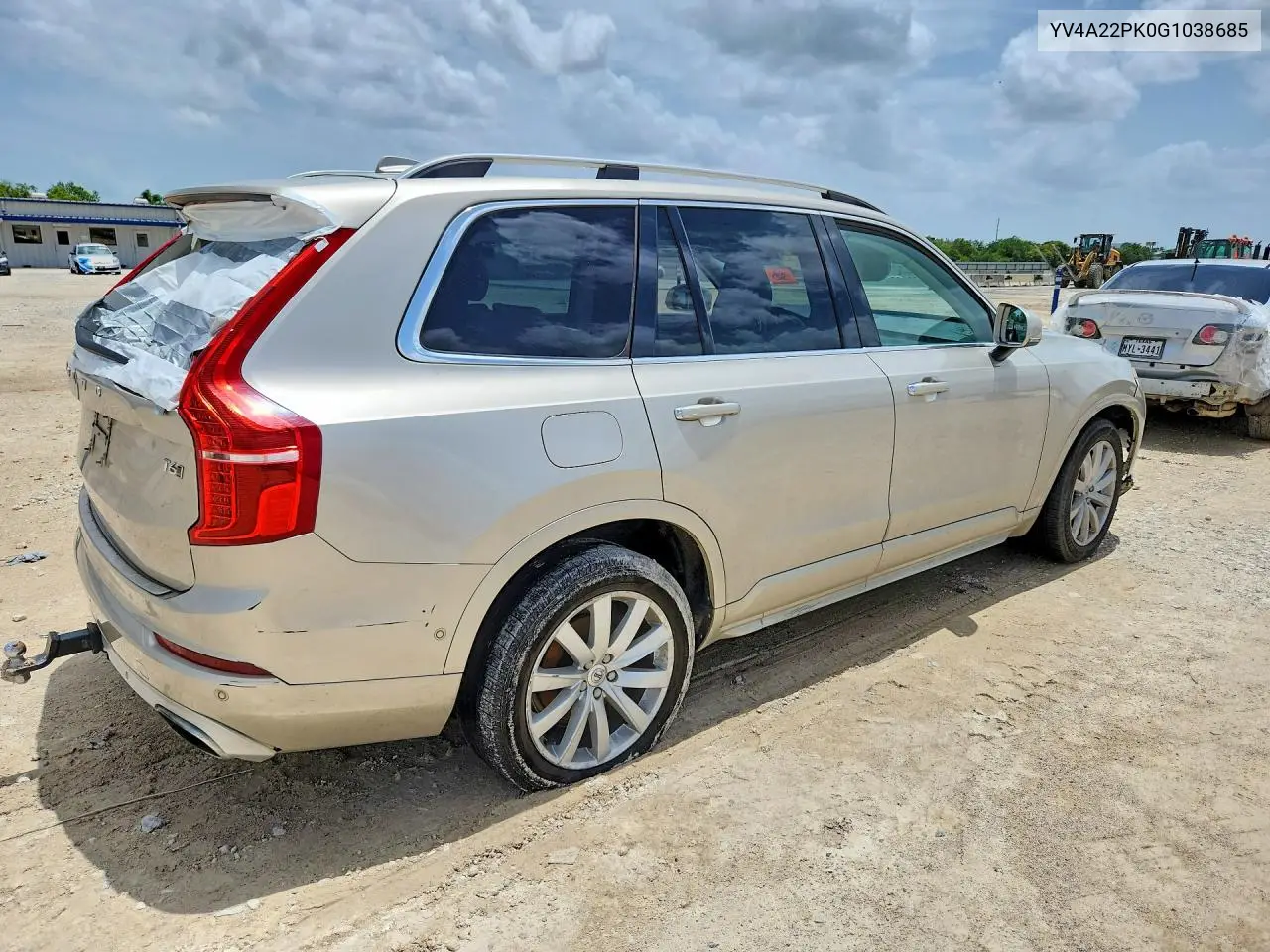2016 Volvo Xc90 T6 VIN: YV4A22PK0G1038685 Lot: 61466636
