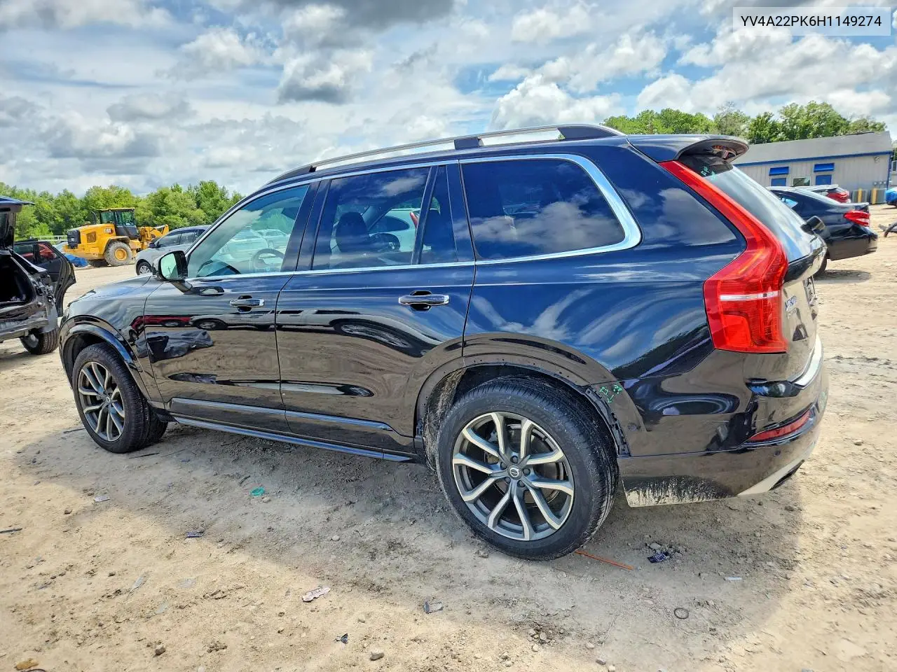 2017 Volvo Xc90 T6 VIN: YV4A22PK6H1149274 Lot: 60176076