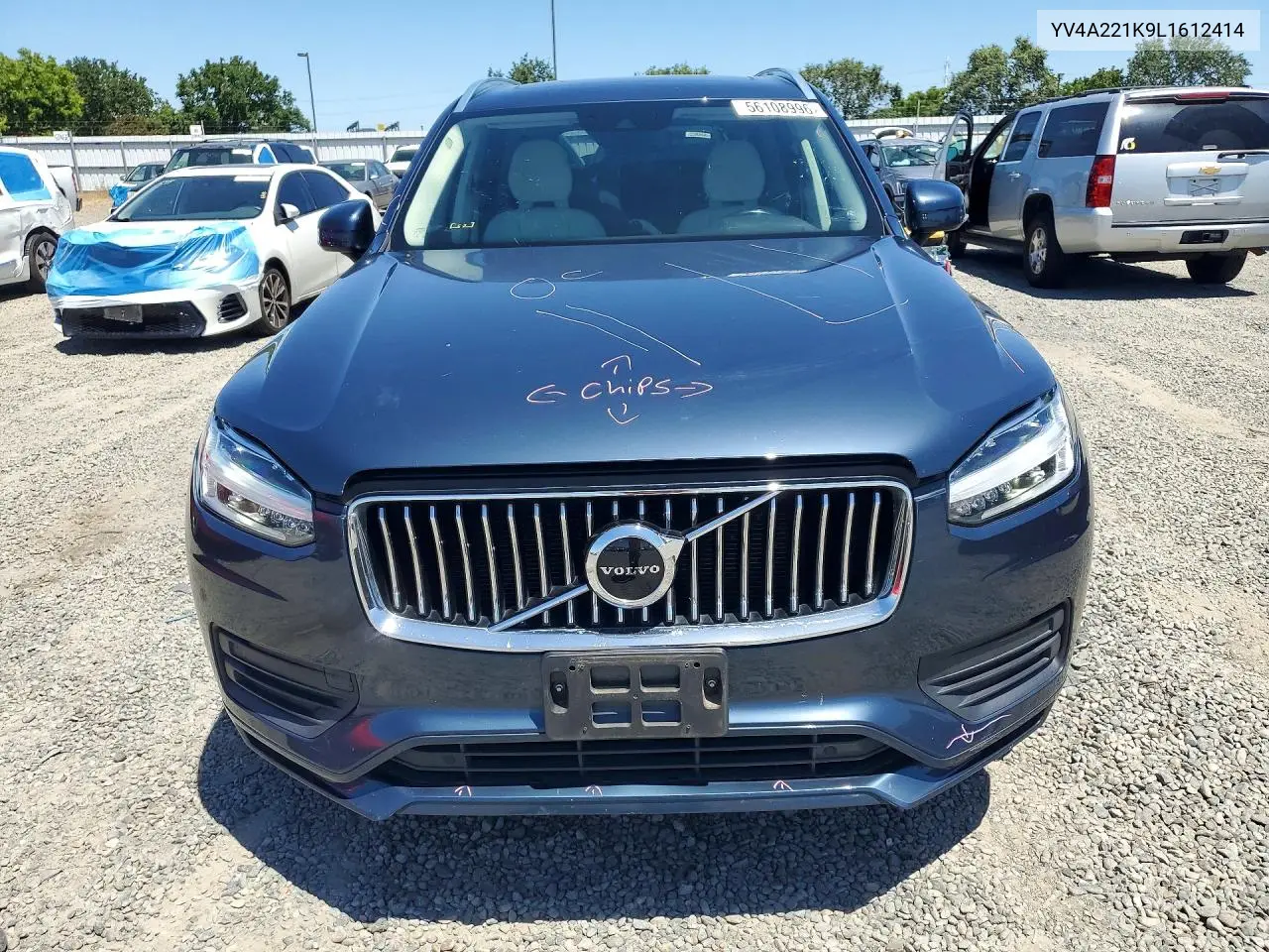 2020 Volvo Xc90 T6 Momentum VIN: YV4A221K9L1612414 Lot: 56108996