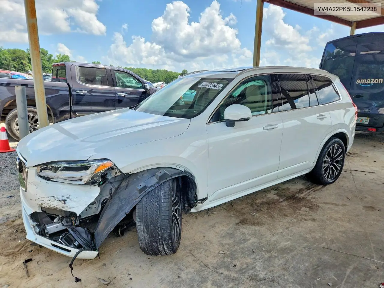 2020 Volvo Xc90 T6 Momentum VIN: YV4A22PK5L1542238 Lot: 59085546