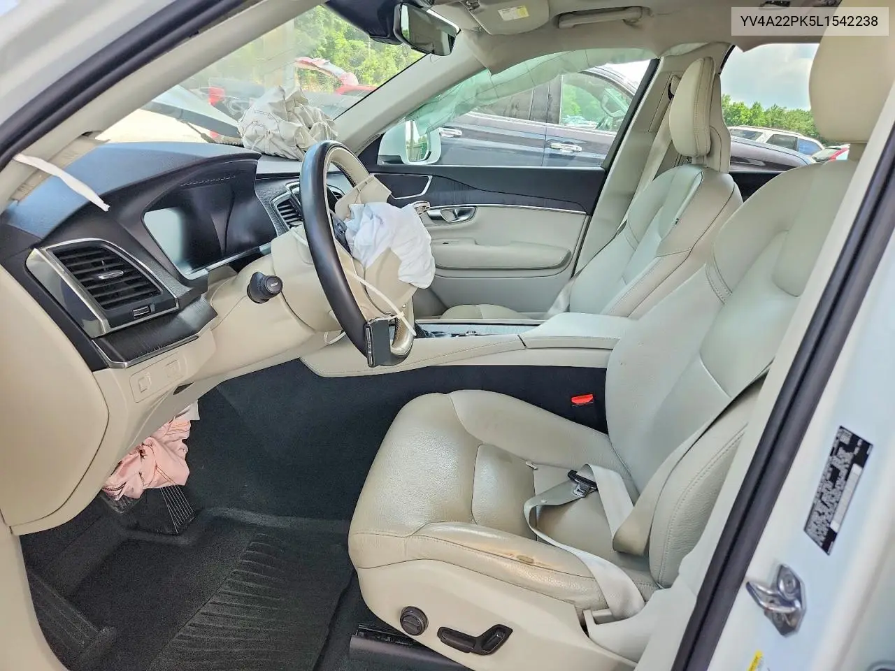 2020 Volvo Xc90 T6 Momentum VIN: YV4A22PK5L1542238 Lot: 59085546