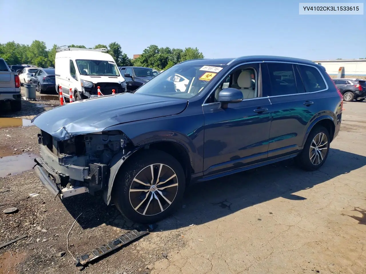 2020 Volvo Xc90 T5 Momentum VIN: YV4102CK3L1533615 Lot: 59768716