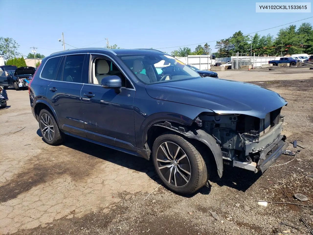 2020 Volvo Xc90 T5 Momentum VIN: YV4102CK3L1533615 Lot: 59768716