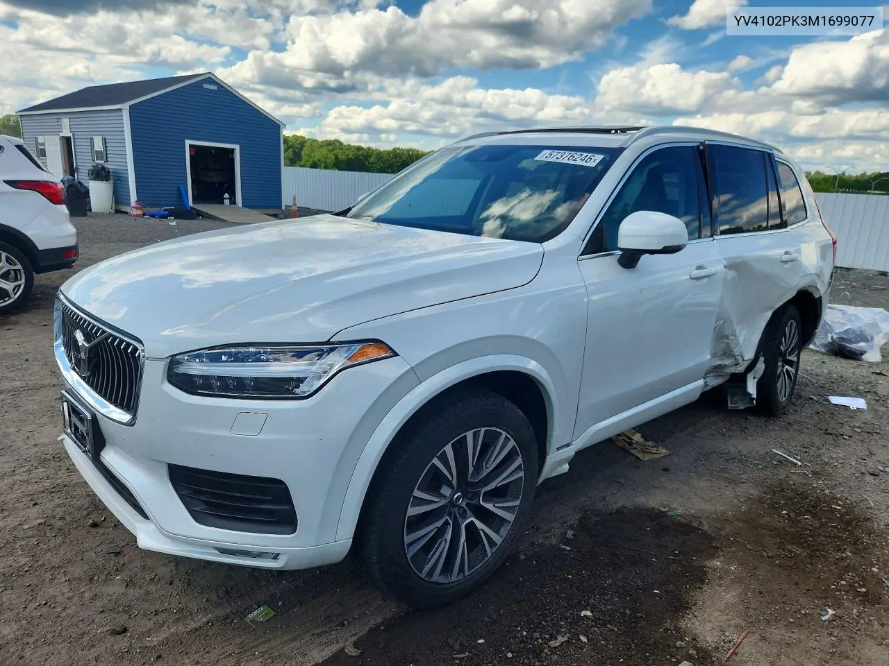 2021 Volvo Xc90 T5 Momentum VIN: YV4102PK3M1699077 Lot: 57376246