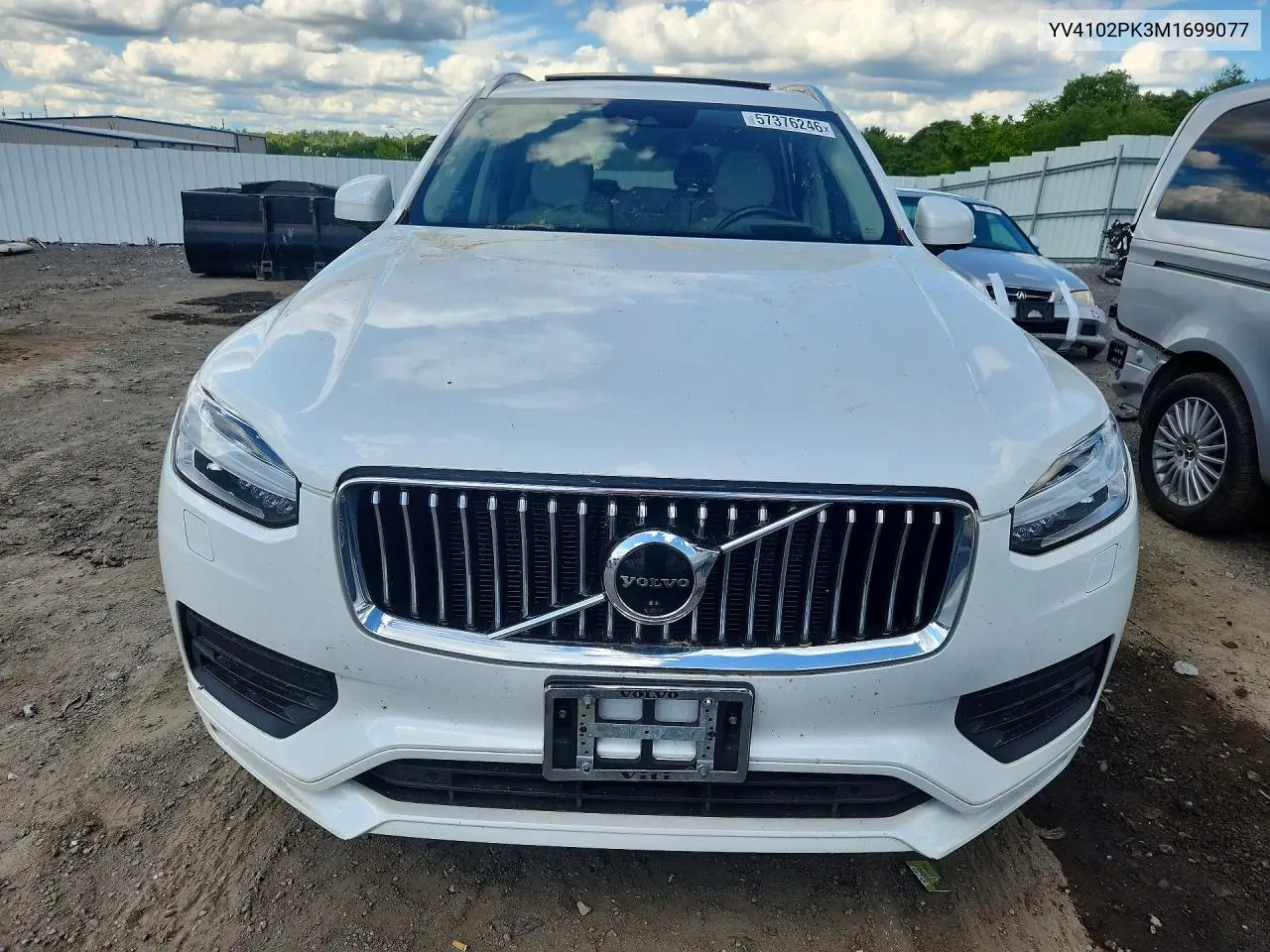 2021 Volvo Xc90 T5 Momentum VIN: YV4102PK3M1699077 Lot: 57376246