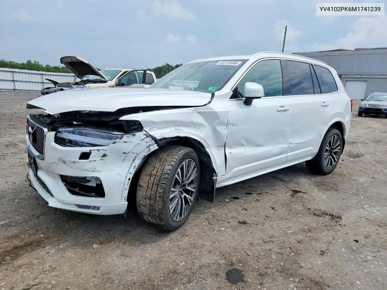 2021 Volvo Xc90 T5 Momentum VIN: YV4102PK6M1741239 Lot: 60018986