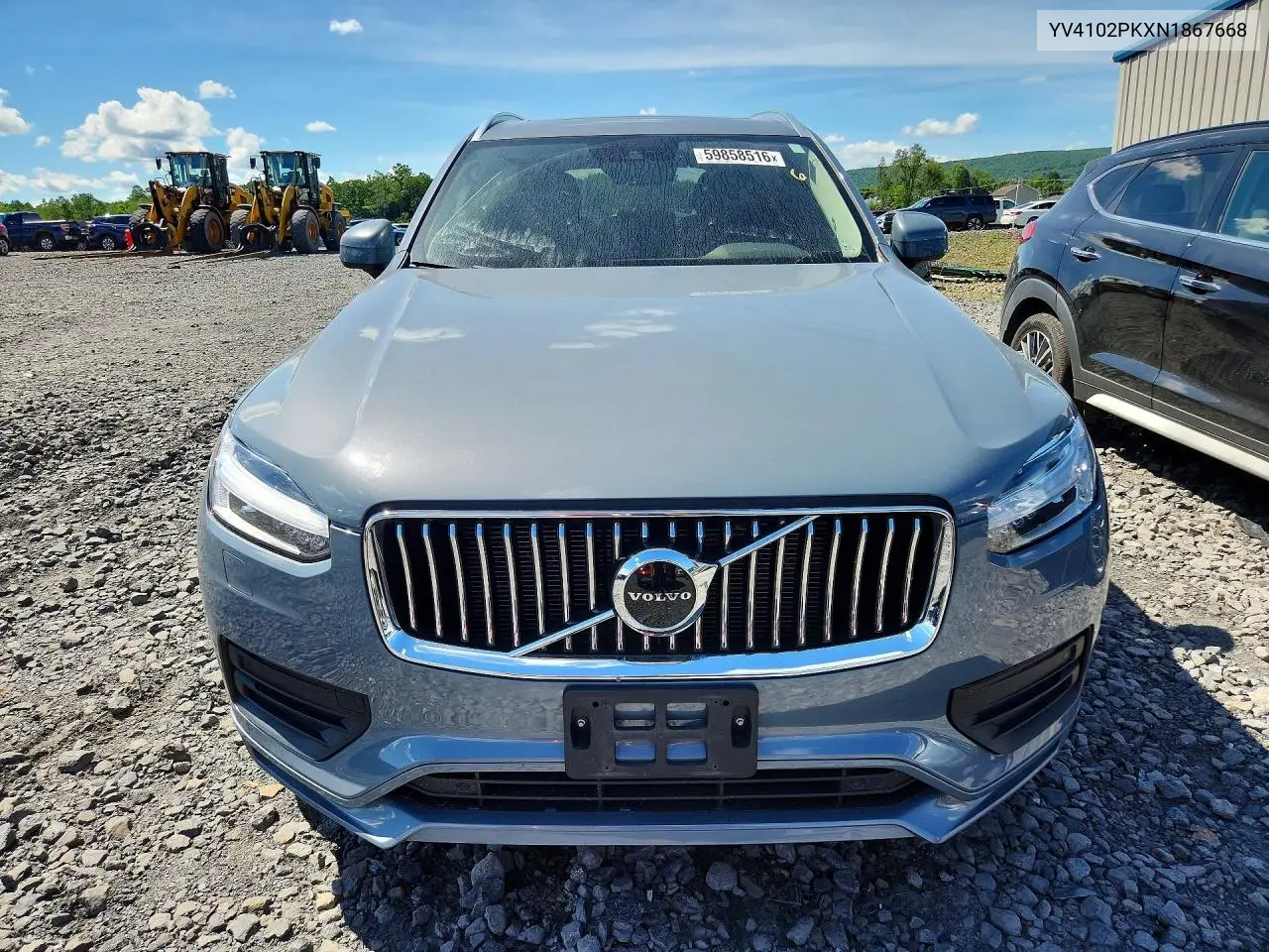 2022 Volvo Xc90 T5 Momentum VIN: YV4102PKXN1867668 Lot: 59858516