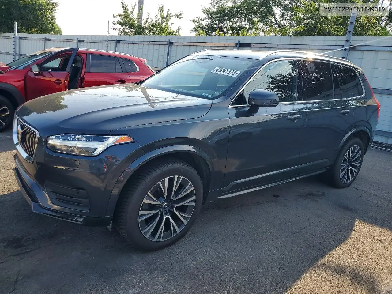 2022 Volvo Xc90 T5 Momentum VIN: YV4102PK5N1849319 Lot: 60045526