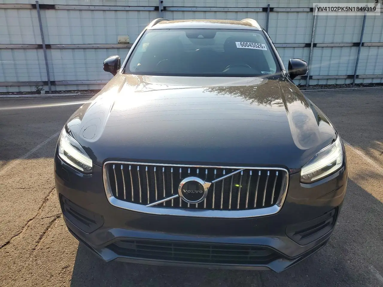 2022 Volvo Xc90 T5 Momentum VIN: YV4102PK5N1849319 Lot: 60045526