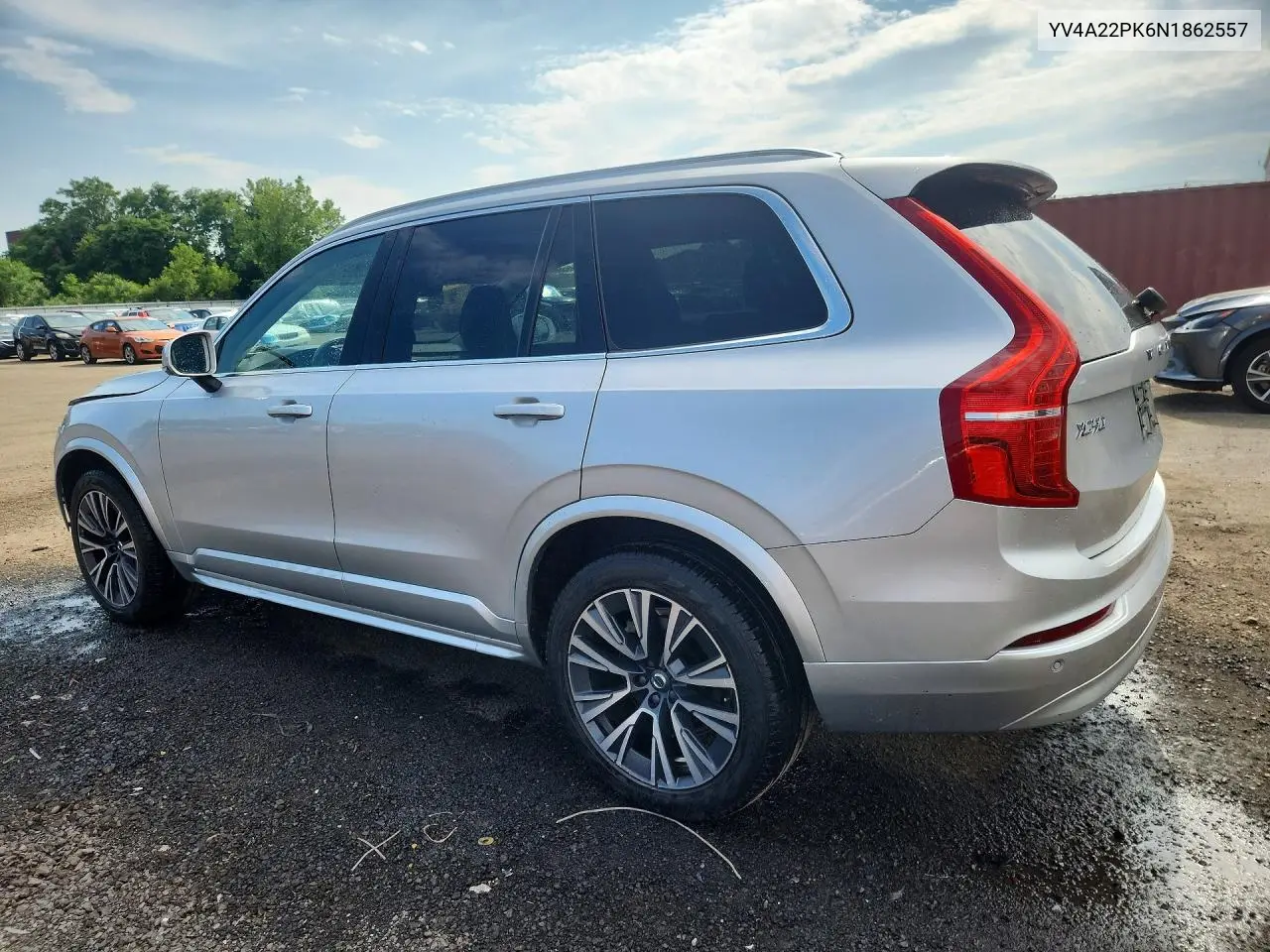 2022 Volvo Xc90 T6 Momentum VIN: YV4A22PK6N1862557 Lot: 60765906