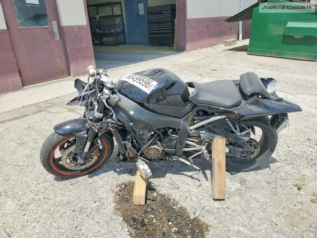 2002 Yamaha Yzfr1 VIN: JYARN10E42A004619 Lot: 60499596