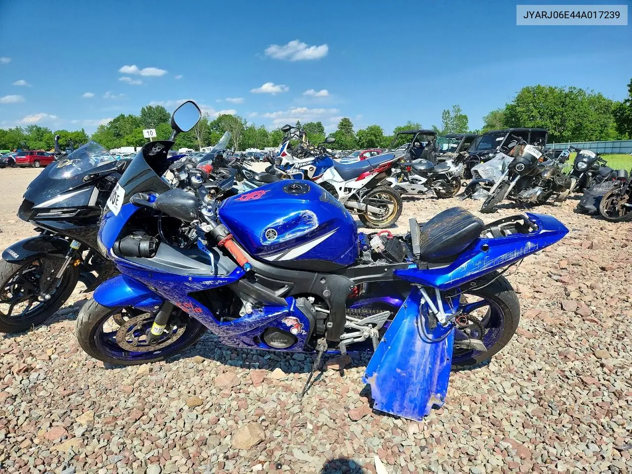 2004 Yamaha Yzf-R6L VIN: JYARJ06E44A017239 Lot: 56669366