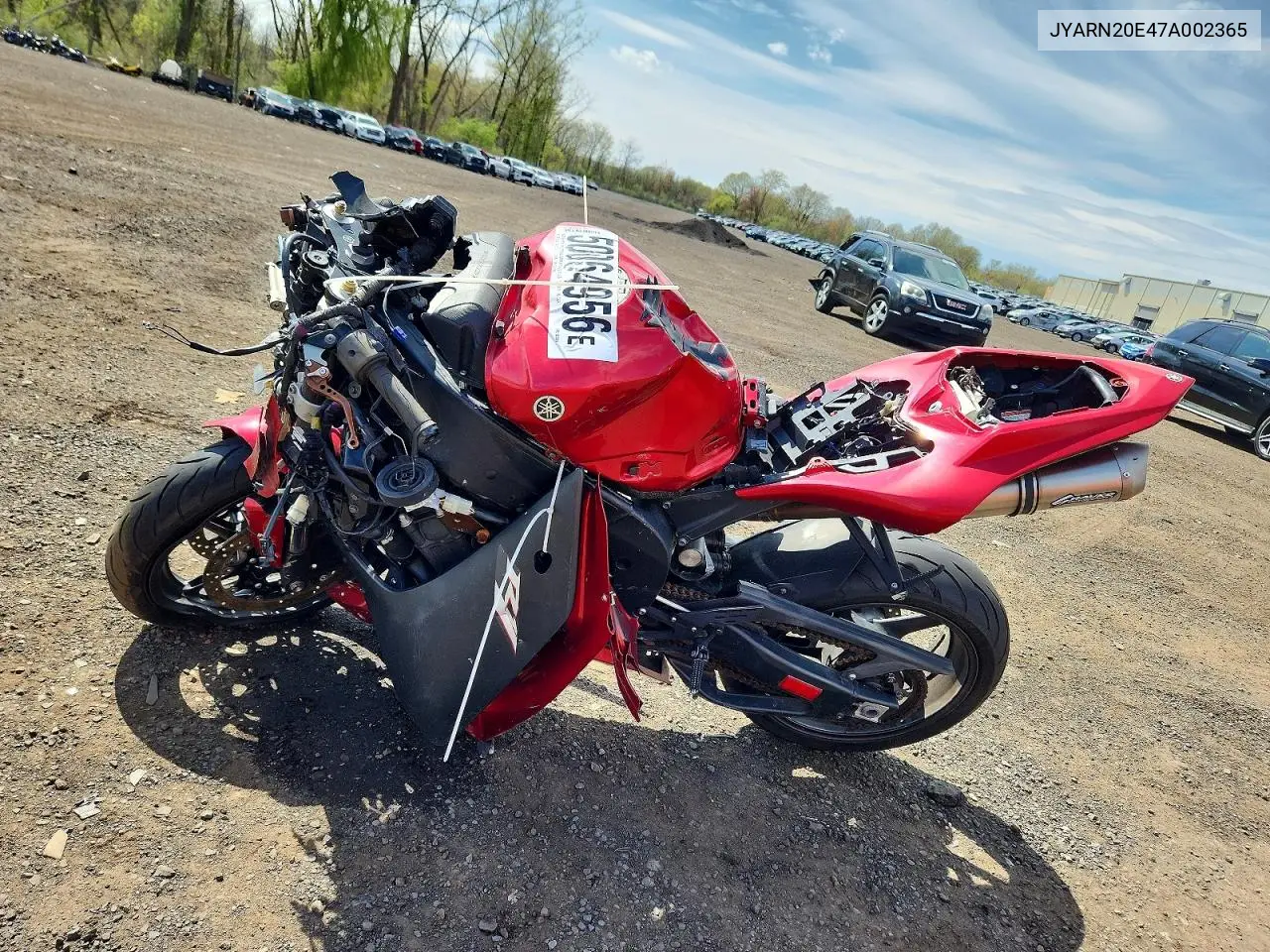 2007 Yamaha Yzfr1 VIN: JYARN20E47A002365 Lot: 50064956