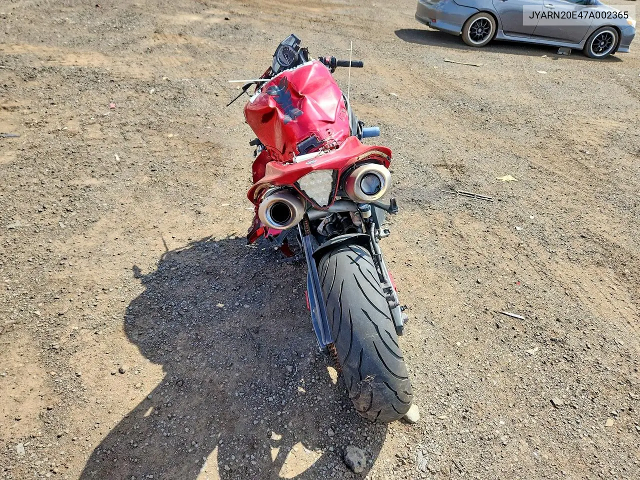 2007 Yamaha Yzfr1 VIN: JYARN20E47A002365 Lot: 50064956
