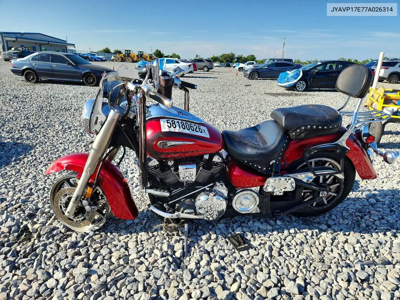 2007 Yamaha Xv1700 A VIN: JYAVP17E77A026314 Lot: 58180626