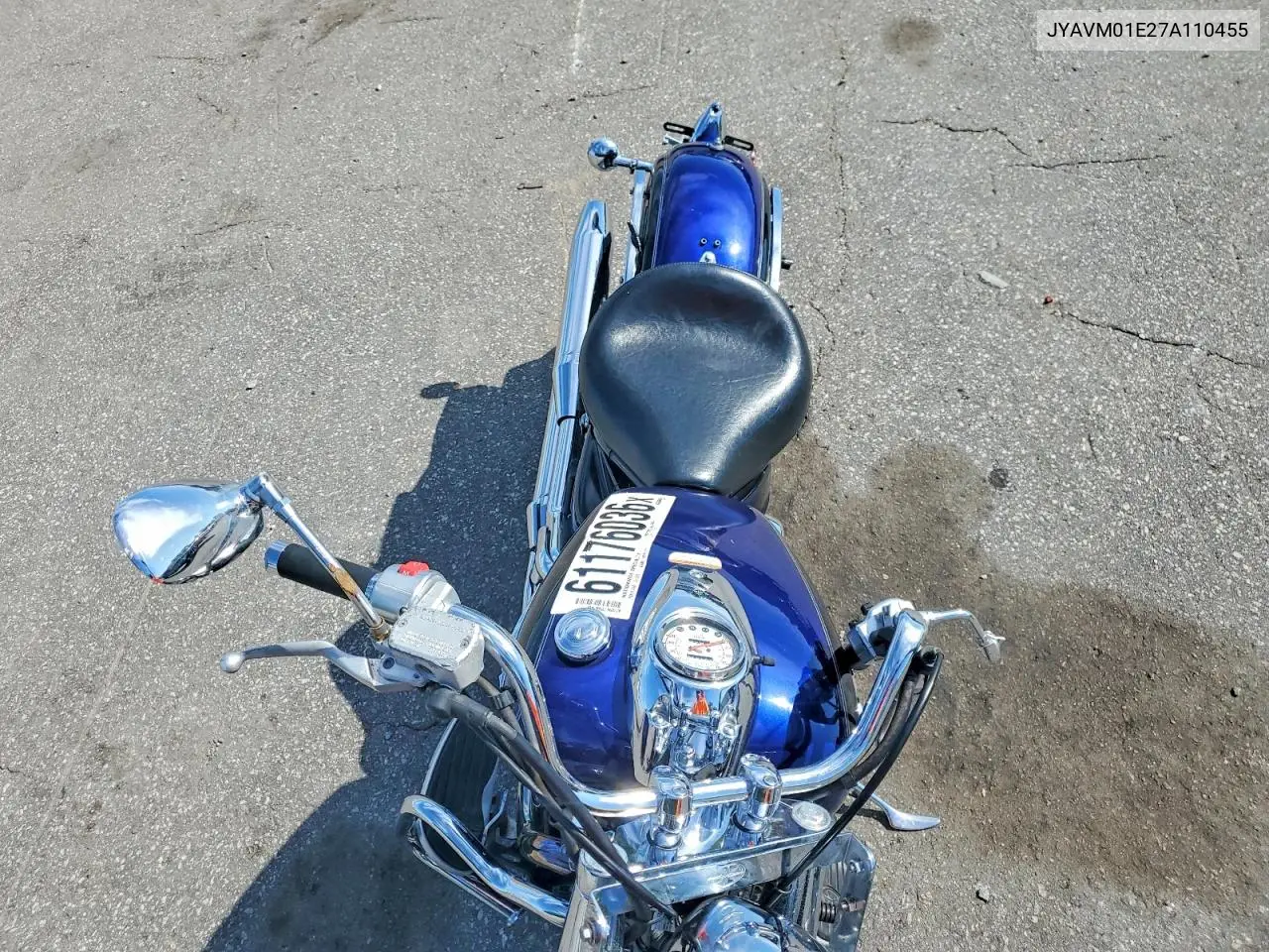 2007 Yamaha Xvs650 VIN: JYAVM01E27A110455 Lot: 61176036