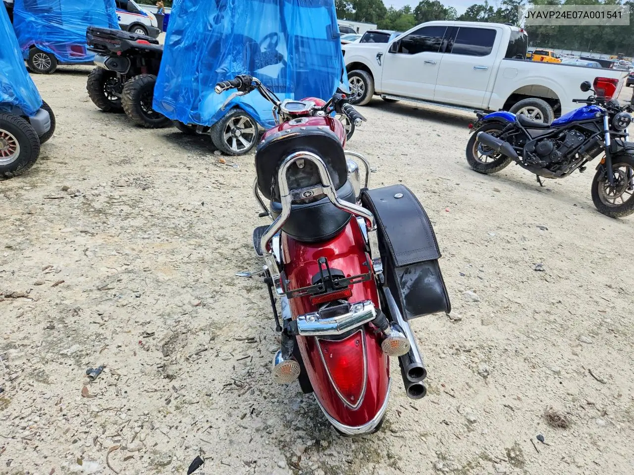 2007 Yamaha Xvs1300 A VIN: JYAVP24E07A001541 Lot: 61704026