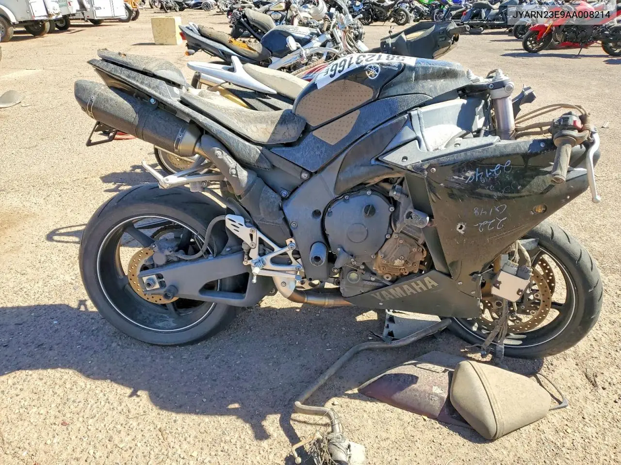 2010 Yamaha Yzfr1 VIN: JYARN23E9AA008214 Lot: 58123166
