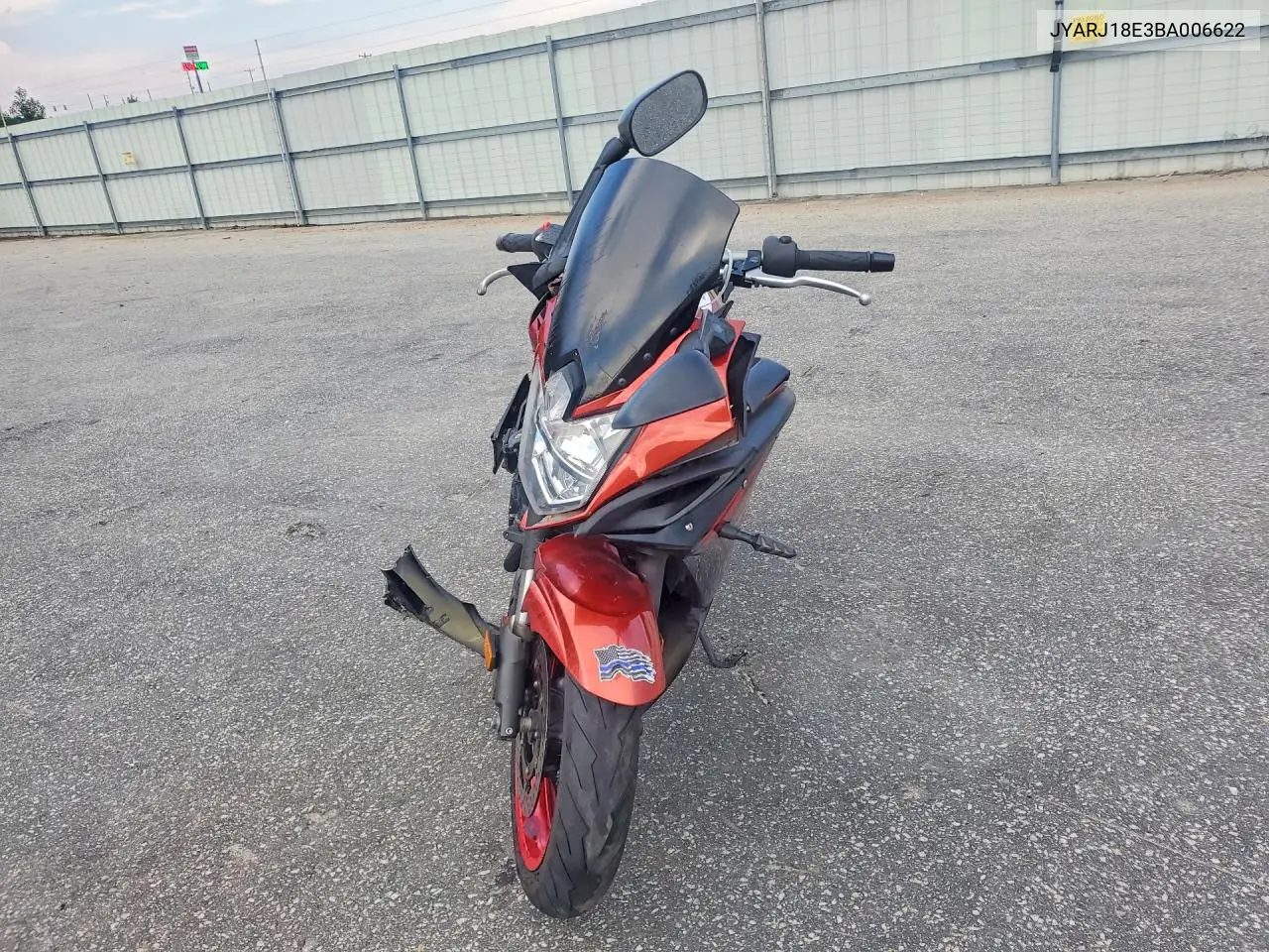 2011 Yamaha Fz6 R VIN: JYARJ18E3BA006622 Lot: 60189086