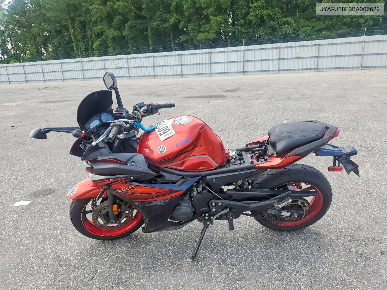 2011 Yamaha Fz6 R VIN: JYARJ18E3BA006622 Lot: 60189086
