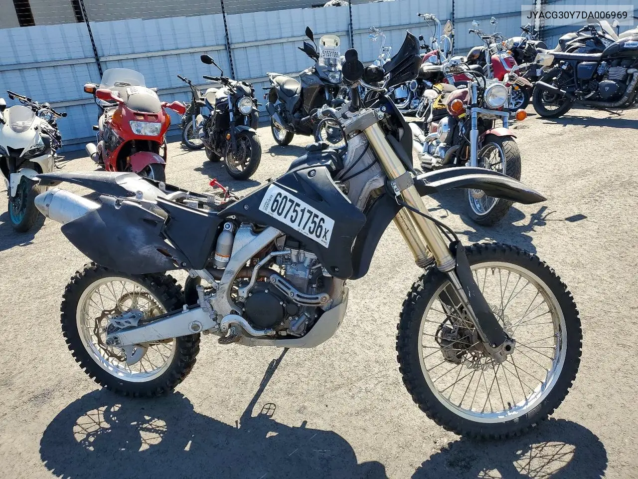 2013 Yamaha Wr250 F VIN: JYACG30Y7DA006969 Lot: 60751756