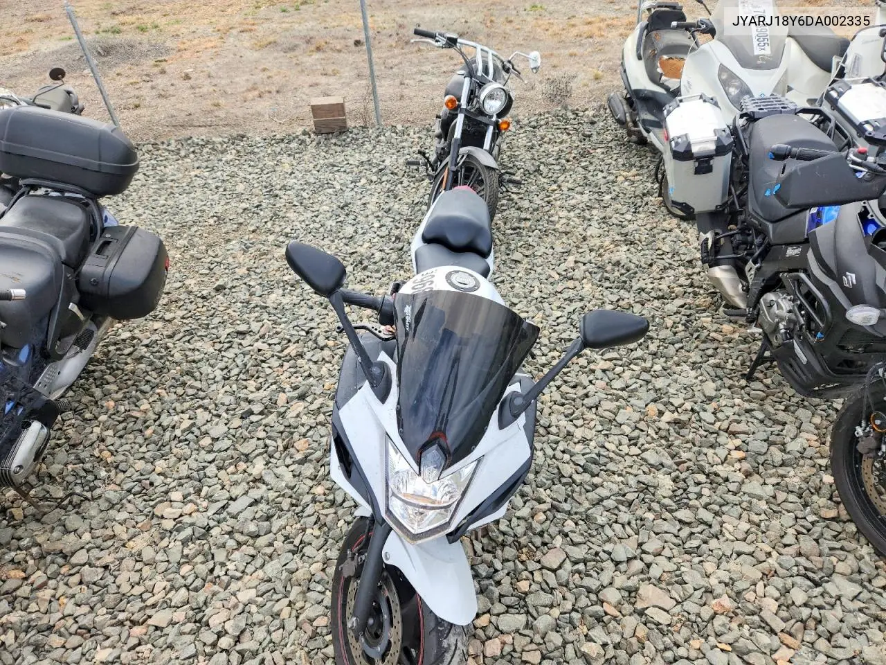 2013 Yamaha Fz6R VIN: JYARJ18Y6DA002335 Lot: 60850996