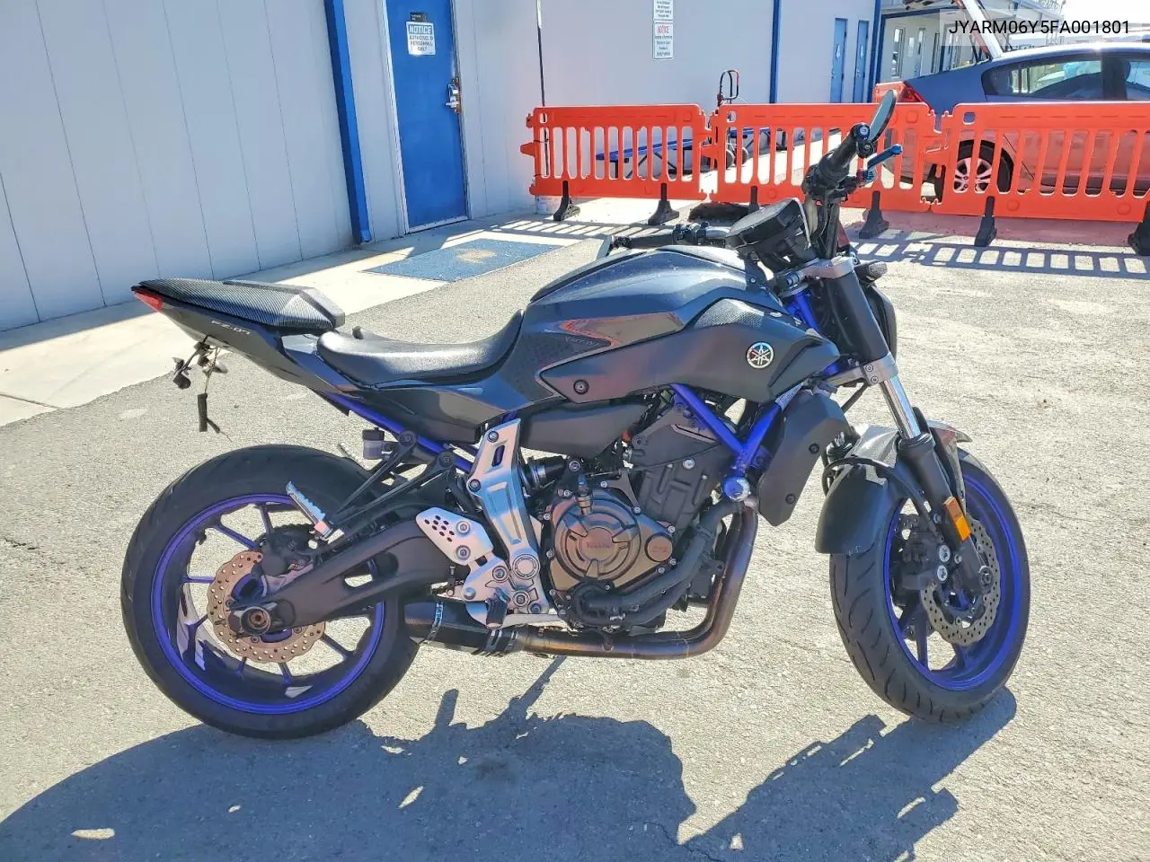 2015 Yamaha Fz07 C VIN: JYARM06Y5FA001801 Lot: 57398766