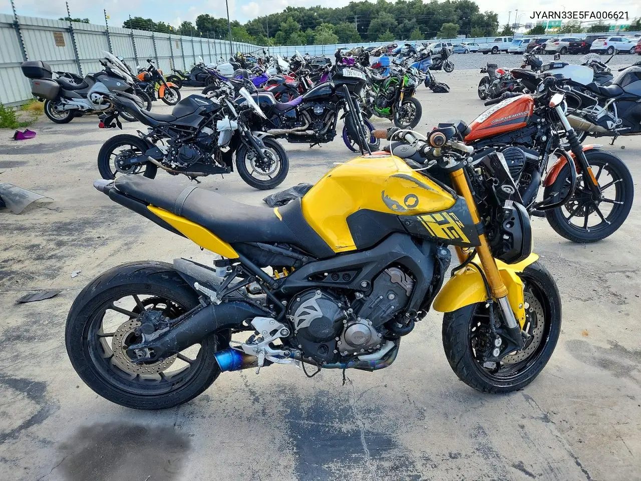 2015 Yamaha Fz09 VIN: JYARN33E5FA006621 Lot: 58600296