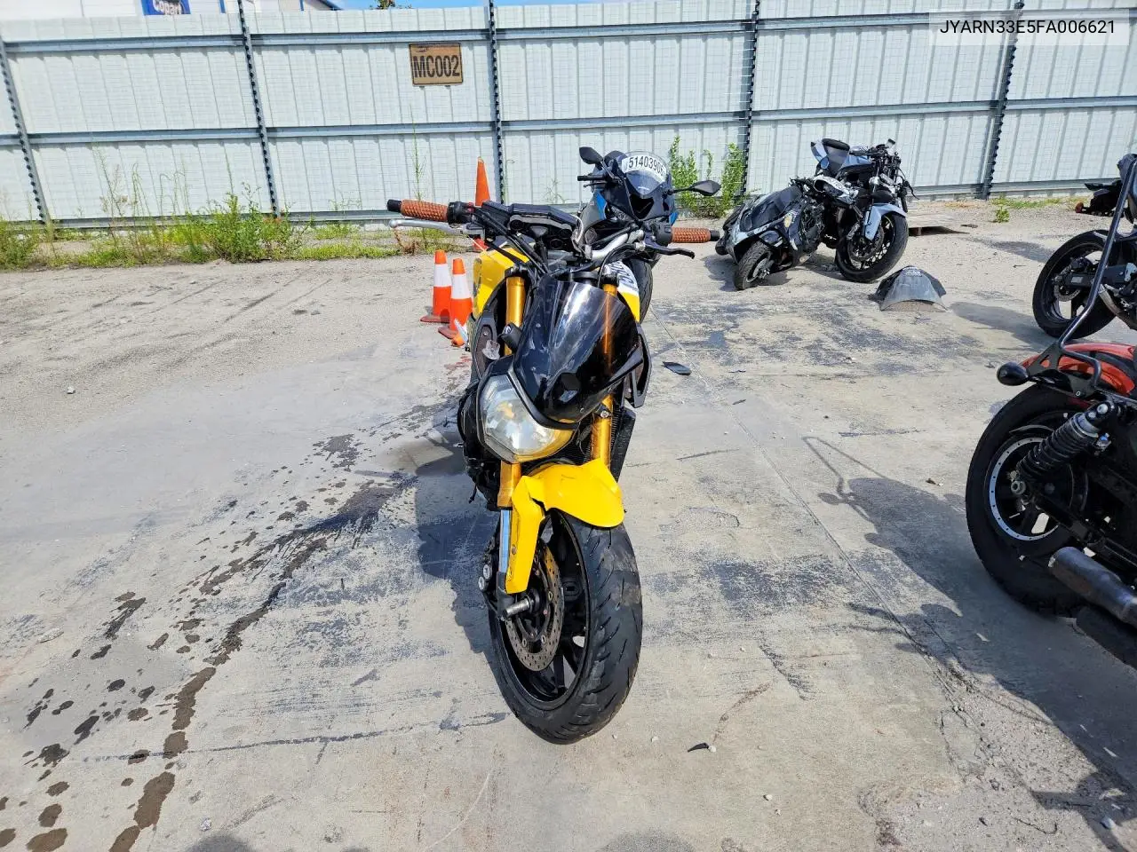 2015 Yamaha Fz09 VIN: JYARN33E5FA006621 Lot: 58600296