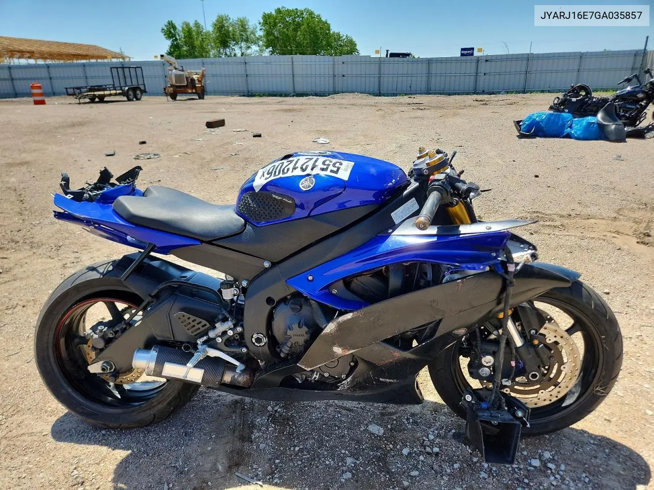 2016 Yamaha Yzfr6 VIN: JYARJ16E7GA035857 Lot: 55121206