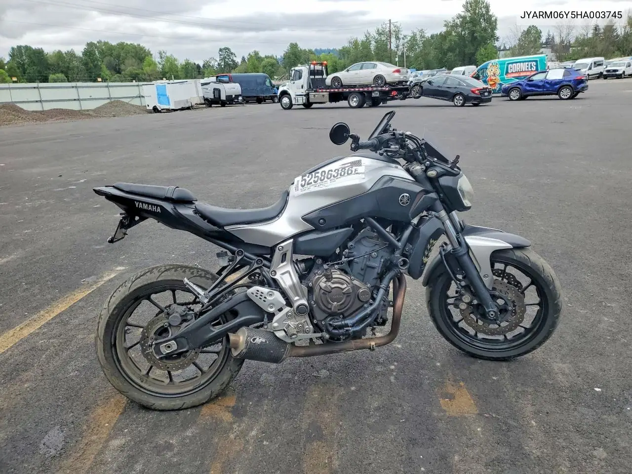 2017 Yamaha Fz07 C VIN: JYARM06Y5HA003745 Lot: 52586386