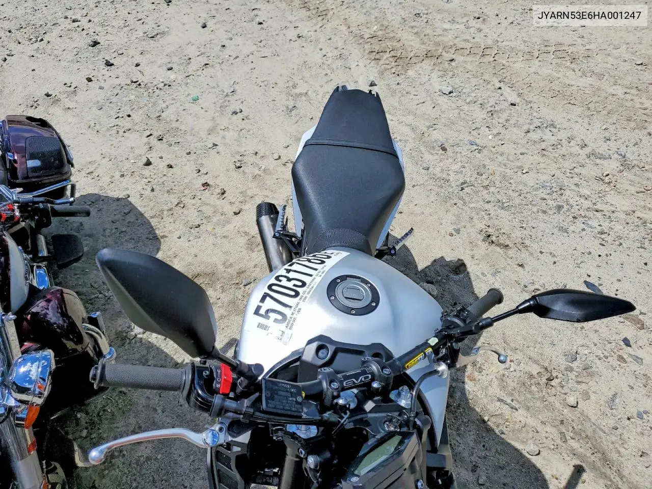 2017 Yamaha Fz09 VIN: JYARN53E6HA001247 Lot: 57031786