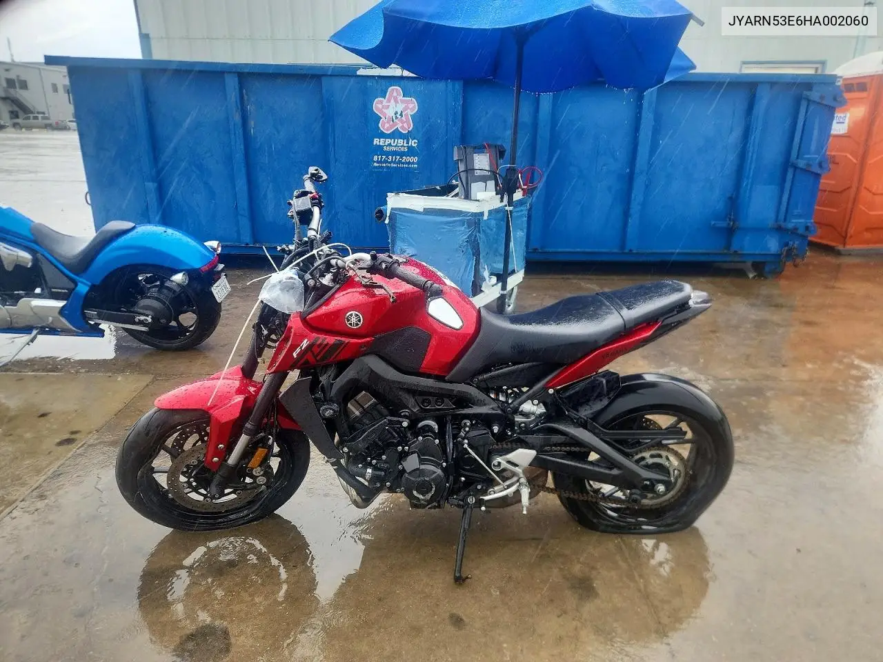 2017 Yamaha Fz09 VIN: JYARN53E6HA002060 Lot: 57341976