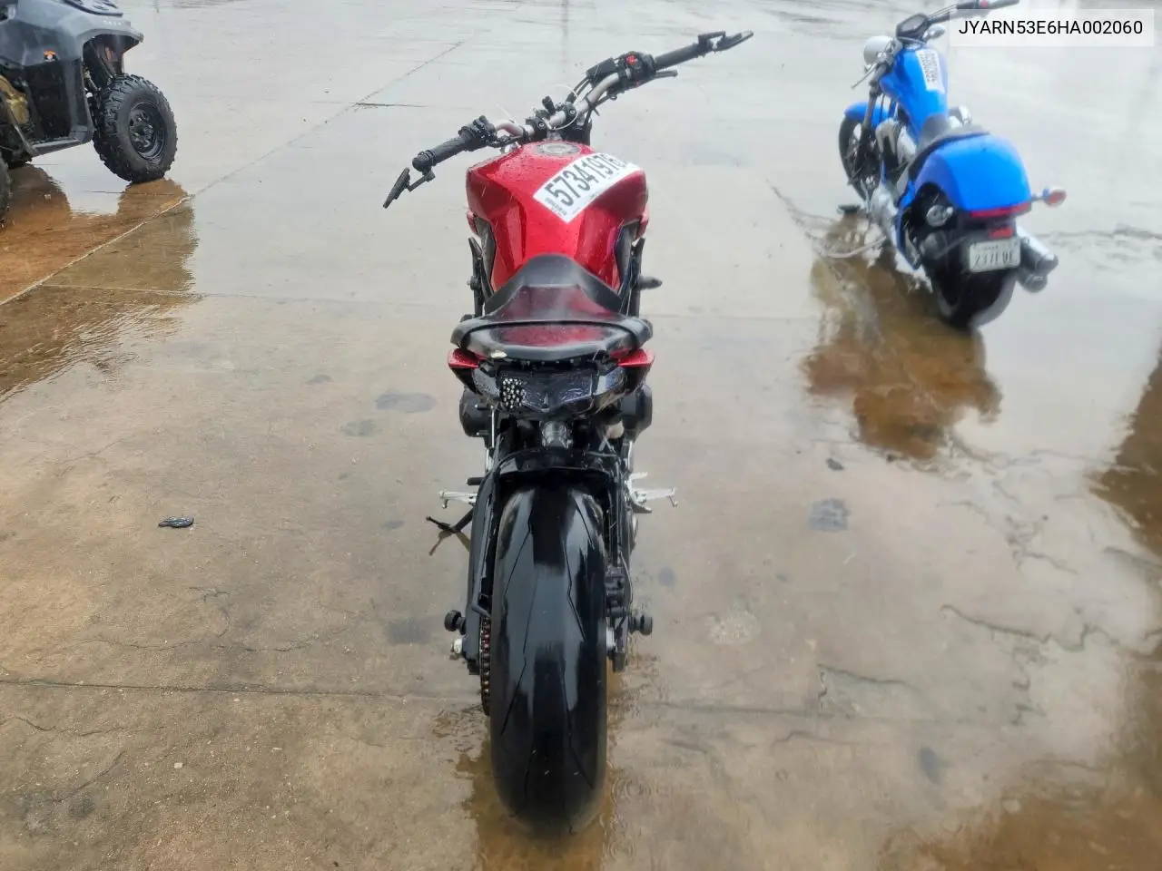 2017 Yamaha Fz09 VIN: JYARN53E6HA002060 Lot: 57341976