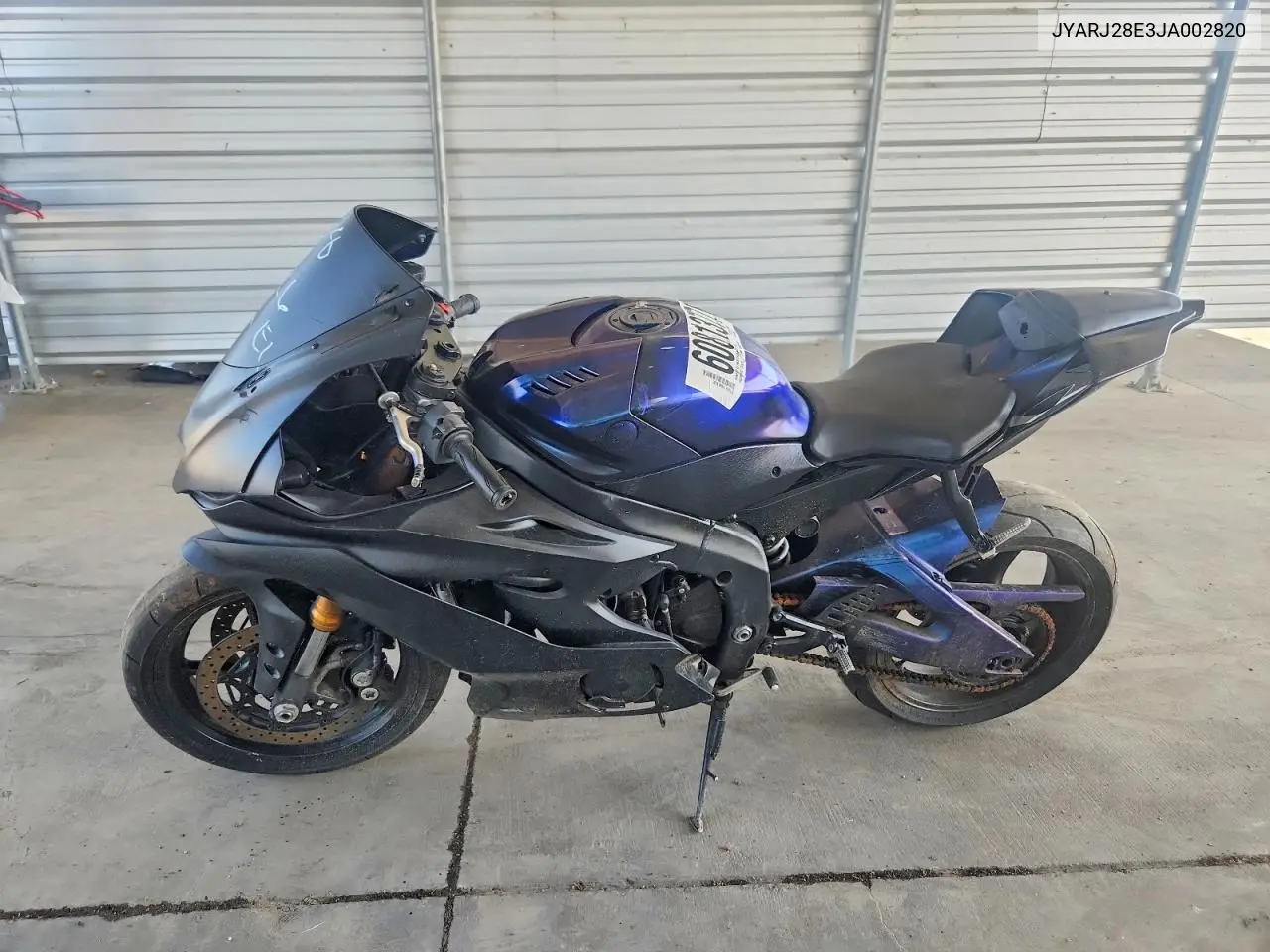 2018 Yamaha Yzfr6 VIN: JYARJ28E3JA002820 Lot: 60813776