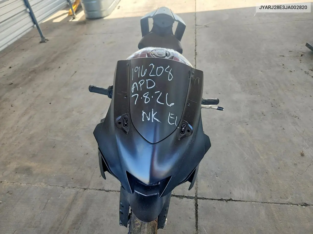 2018 Yamaha Yzfr6 VIN: JYARJ28E3JA002820 Lot: 60813776