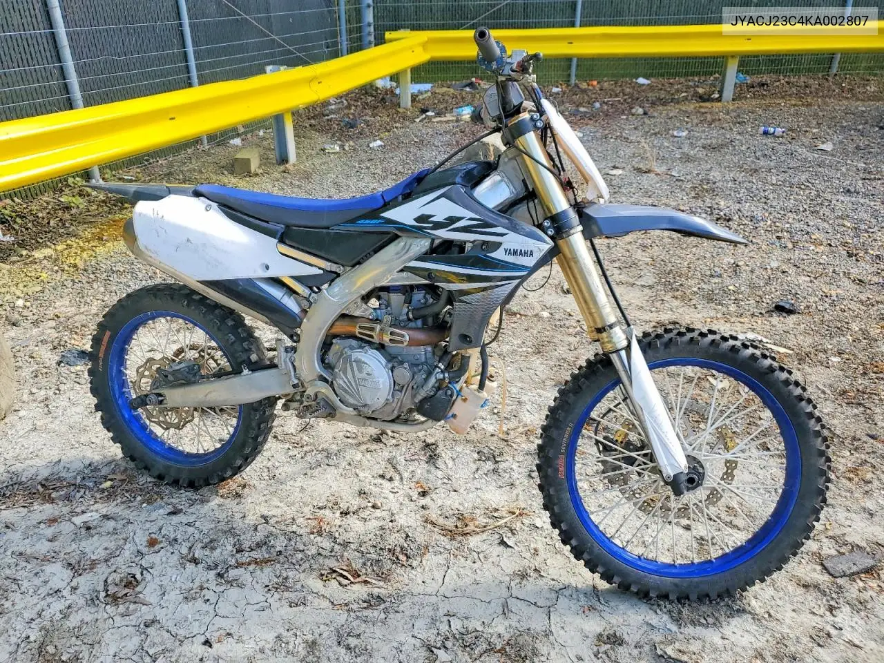 2019 Yamaha Yz450 F VIN: JYACJ23C4KA002807 Lot: 51836186