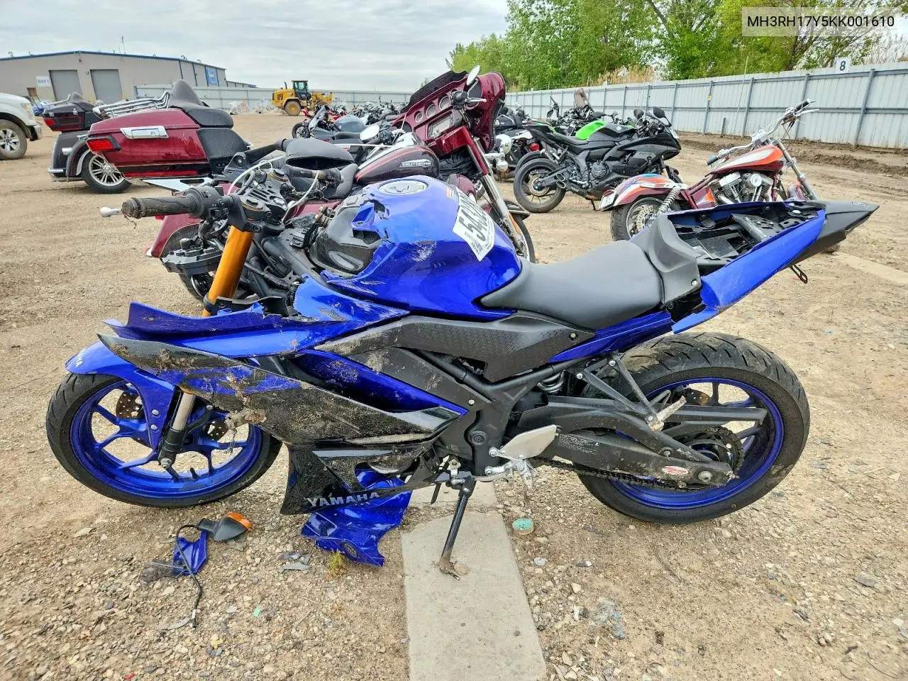 2019 Yamaha Yzfr3 VIN: MH3RH17Y5KK001610 Lot: 54328246