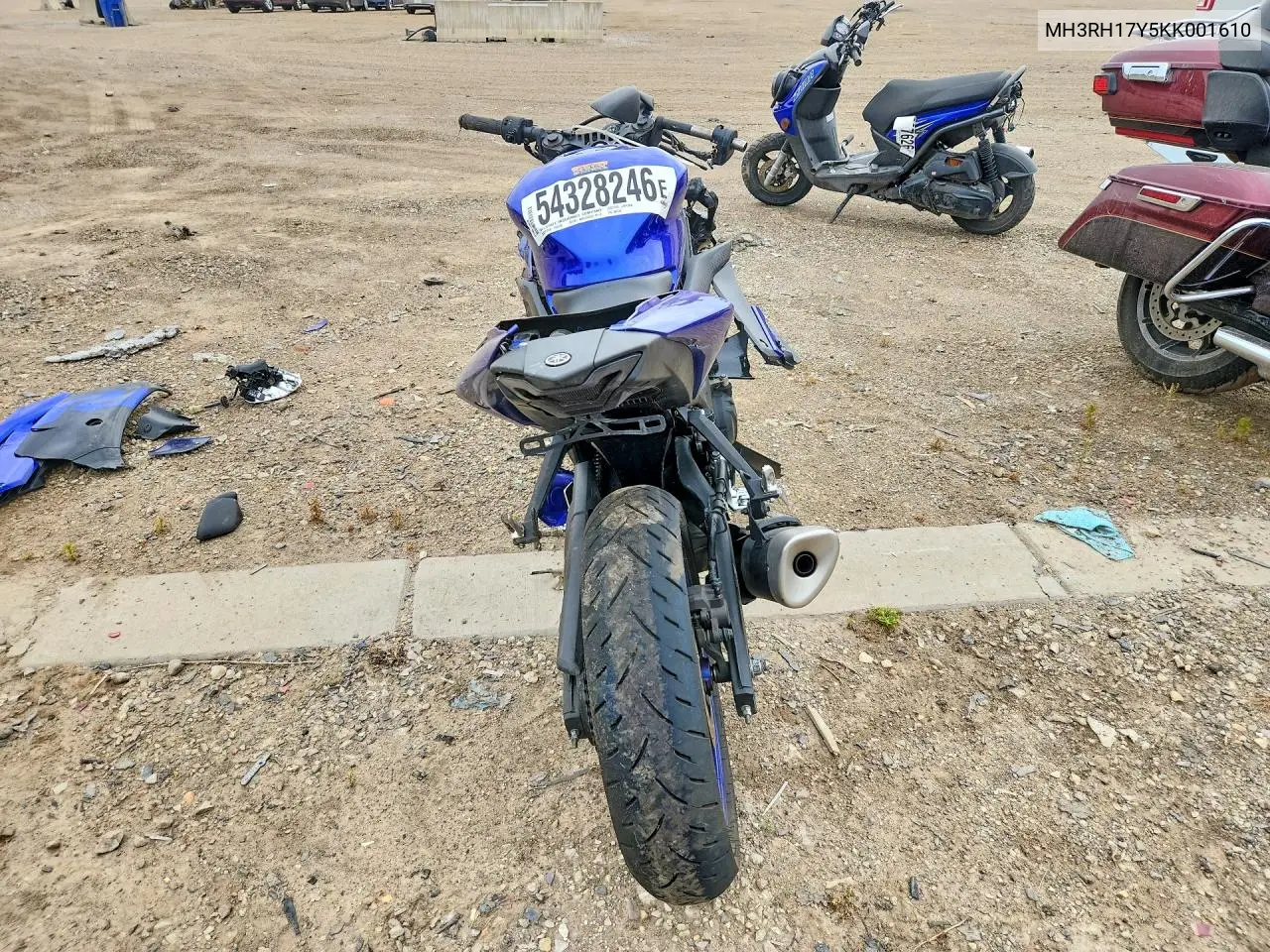 2019 Yamaha Yzfr3 VIN: MH3RH17Y5KK001610 Lot: 54328246