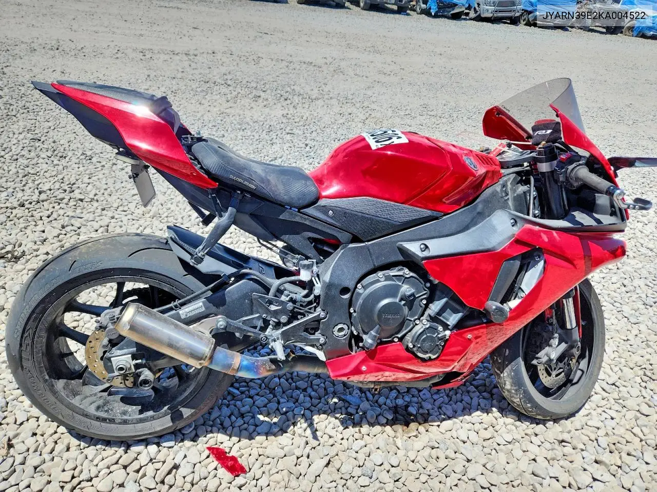 2019 Yamaha Yzfr1 VIN: JYARN39E2KA004522 Lot: 57563506