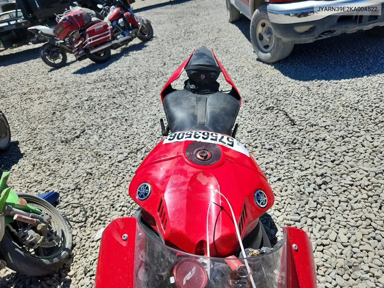 2019 Yamaha Yzfr1 VIN: JYARN39E2KA004522 Lot: 57563506