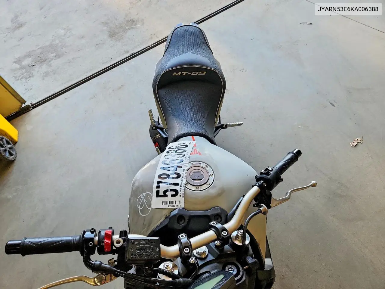2019 Yamaha Mt09 VIN: JYARN53E6KA006388 Lot: 57846386