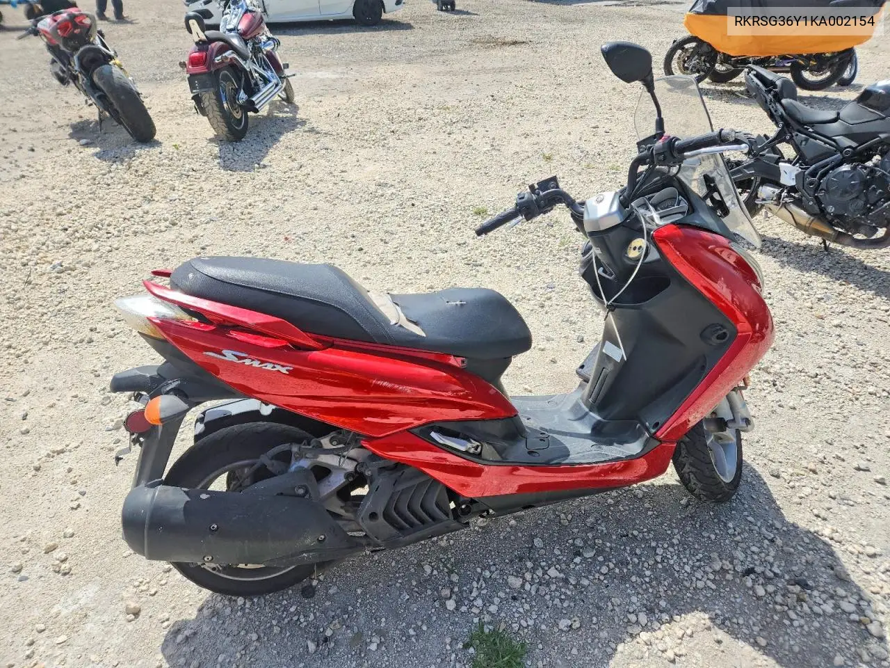 2019 Yamaha Xc155 VIN: RKRSG36Y1KA002154 Lot: 61174016