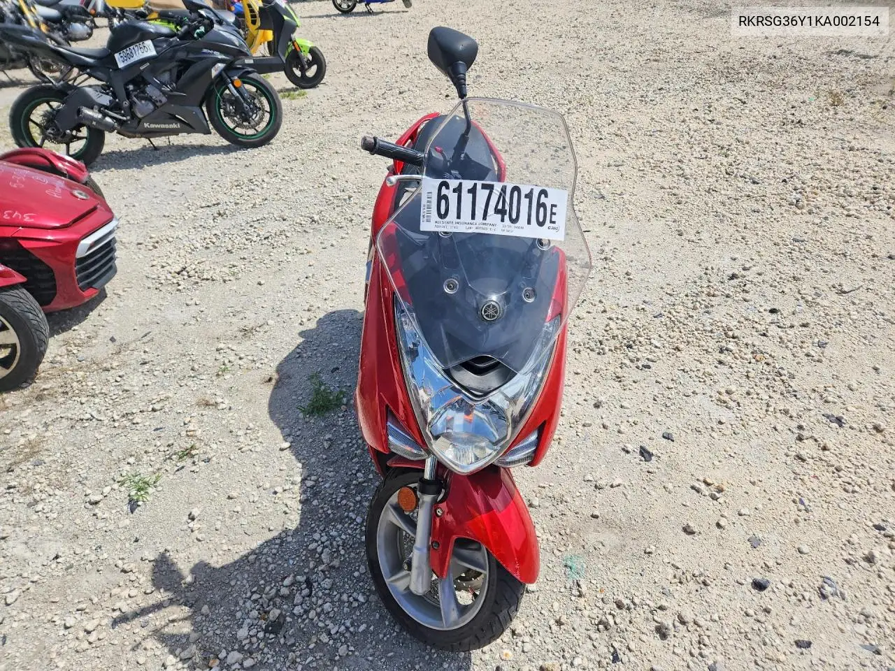 2019 Yamaha Xc155 VIN: RKRSG36Y1KA002154 Lot: 61174016