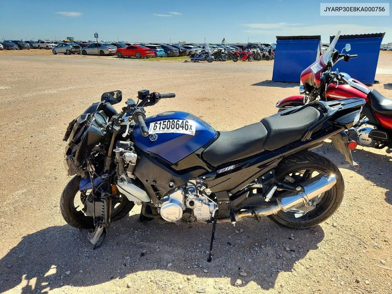 2019 Yamaha Fjr1300 Ae VIN: JYARP30E8KA000756 Lot: 61508646