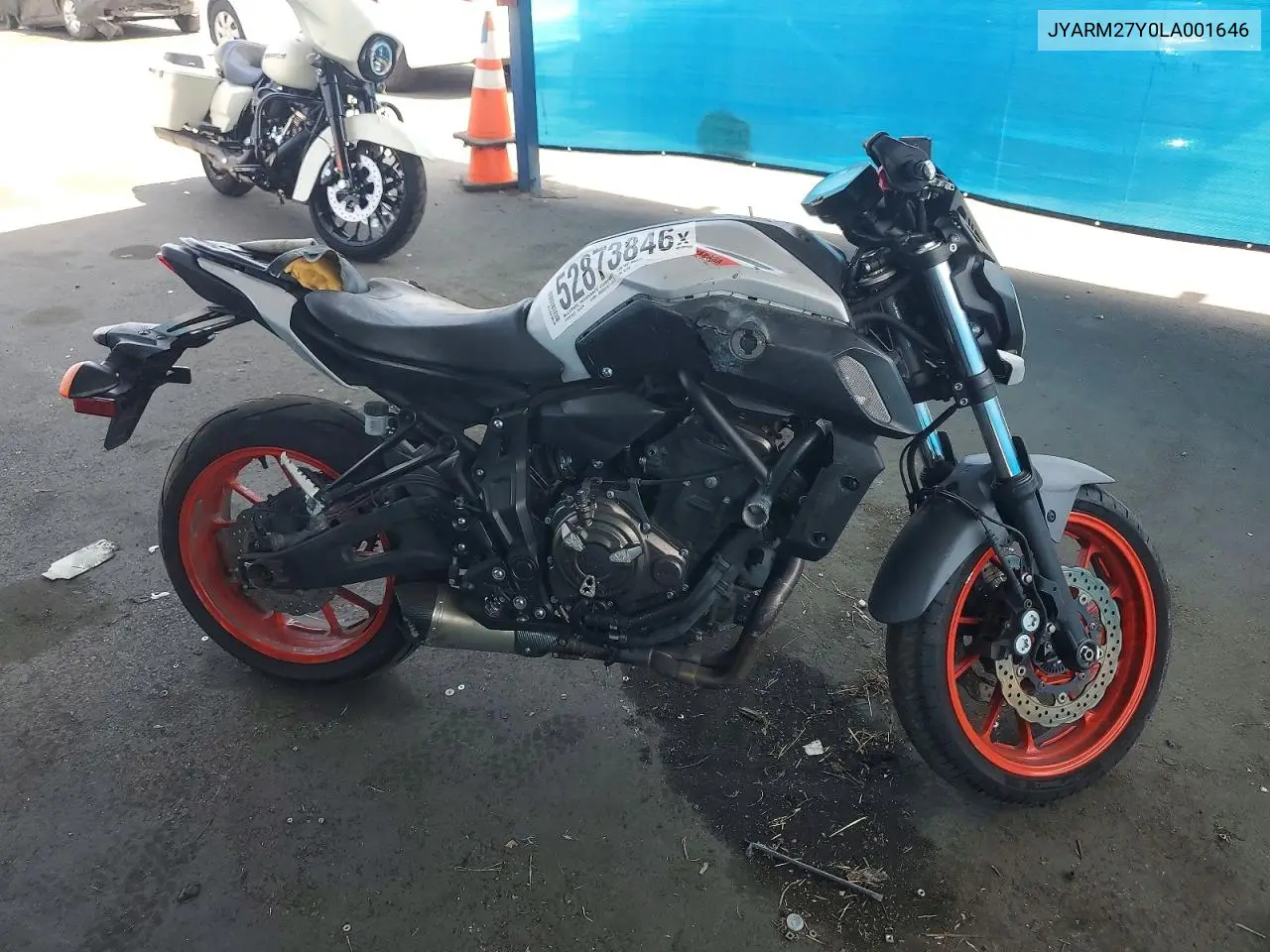 2020 Yamaha Mt07 C VIN: JYARM27Y0LA001646 Lot: 52873846